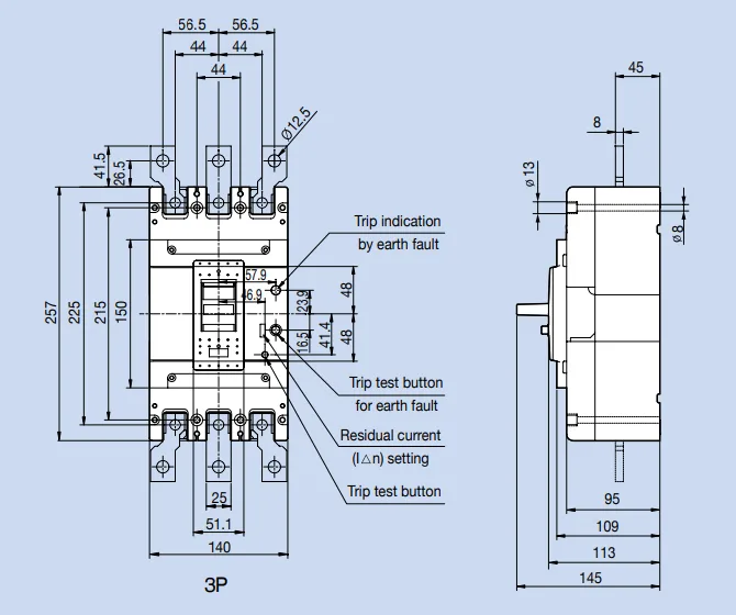 Kích thước Aptomat LS EBN403c 400A