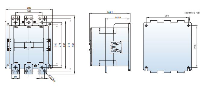 Kích thước Contactor LS MC-265a