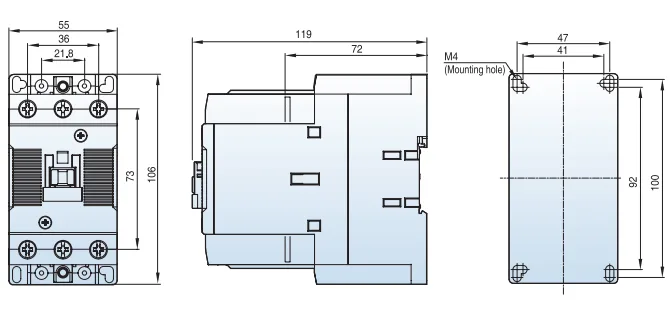 Kích thước Contactor LS MC-50a