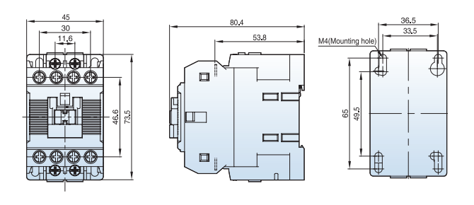 Kích thước Contactor LS MC-6a