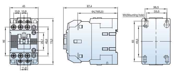 Kích thước Contactor LS MC-9b